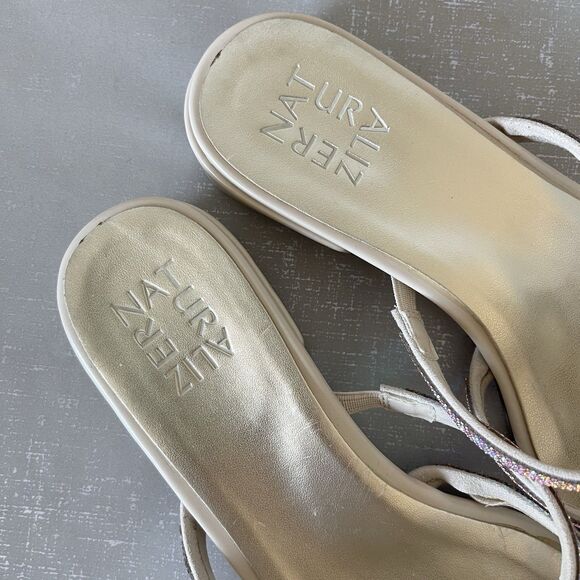 Naturalizer Rhynestones Strappy Sandal 8 M Sparkle Party Cocktail Prom Shoes - Picture 7 of 14
